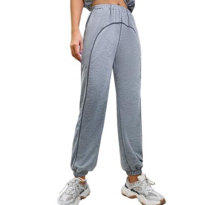 China High-end Exquisite Materials High-end Anti-pilling Loose Fit High Waist Fitted Gray Women Sweatpants for sale