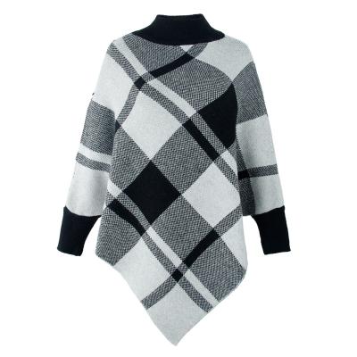 China 2021 Wholesale Women's Sweater Women's Sweater Women's Knitted Plaid Anti-wrinkle Retro Fashion Neck Top Custom Made Knitted for sale