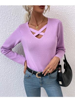 China 2021 Wholesale Anti-wrinkle nice fashion casual comfortable women's knitted sweater for sale