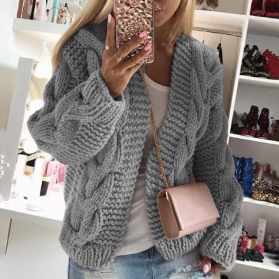 China Anti-wrinkle promotion hot low price wholesale women's cardigan knit loose sweater coat for sale