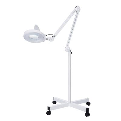 China China Hot Sale Plastic Floor Stand Adjustable Bright Cosmetic Magnifier Magnifying Lamp for sale