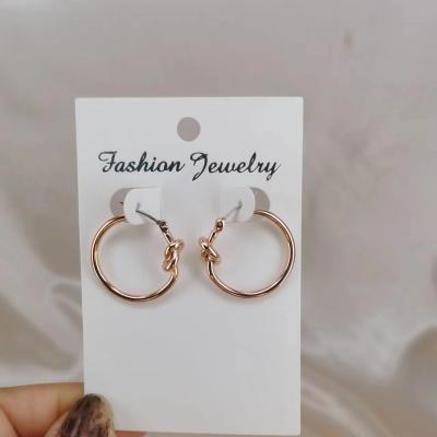 China Other Brass Wire Around Wire Ring Earrings Shaped Earrings Circle Brass Earrings for sale