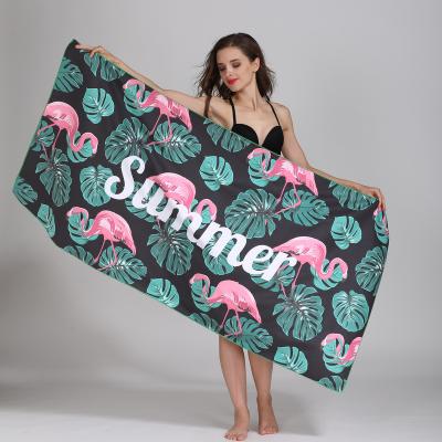 China Zale New Design Quick Dry Women QUICK DRY With Logo Full Printing 59 Inch Custom Universal Sand Free Microfiber Printed Beach Towel for sale