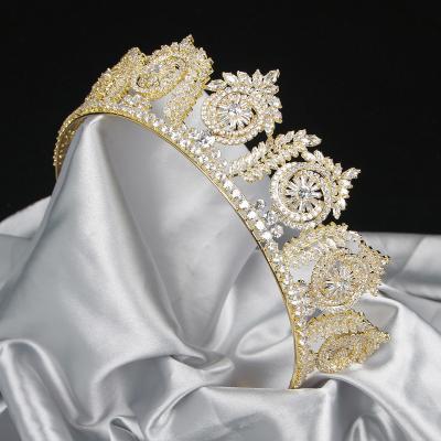 China Zirconia Wedding Bridal Tiara Popular Wedding CZ Tiara Princess Headpiece Wholesale Hair Accessories Tiara Hair Accessories GS0255 CZ For Women for sale