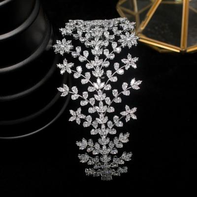 China Elegant Shinning Elegant Hairband The Popular Tiara Zircon Zirconia Pageant Wedding Headpiece Wedding Headpiece for sale