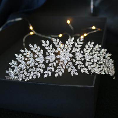 China Bridal Headpiece Wedding Luxvry Bohua Jewelry GS0134 Hair Accessories 3A Zircon Headband Wholesale For Women for sale