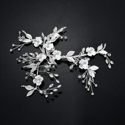 China SG1105 ALLOY Sliver Flower Bride Headpiece Wedding Bridal Noiva Hair Jewelry Accessories For Women for sale