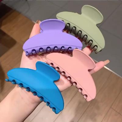 China Big Ponytail Korean Rectangle Style Matte Acrylic Cellulose Acetate Hair Claw For Women for sale