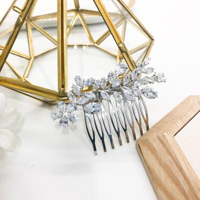 China High Quality Copper Hair Comb Crystal Rhinestone Bridal Hair Comb Bridal Accessories GS0080 for sale