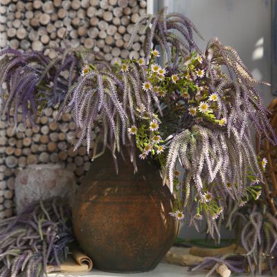 China Simple Nordic high-grade three-pronged home indoor decoration wedding artificial wisteria plants decoration for sale