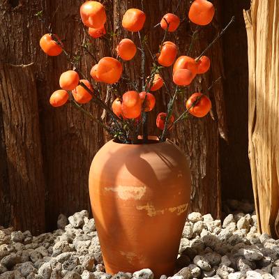 China Beautiful colorful high quality artificial persimmon is used for indoor hallway decoration and party event decoration for sale