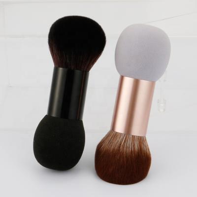 China Angular Blush Vegan Makeup Brush Private Label Logo Single Makeup Brush White /Black Custom Travel Size from HZM for sale