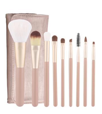 China Angular Blush HZM 2021 Makeup Brush Tool 9pcs Hot Selling Eyeshadow Brushes Redwood Makeup Brush Set for sale