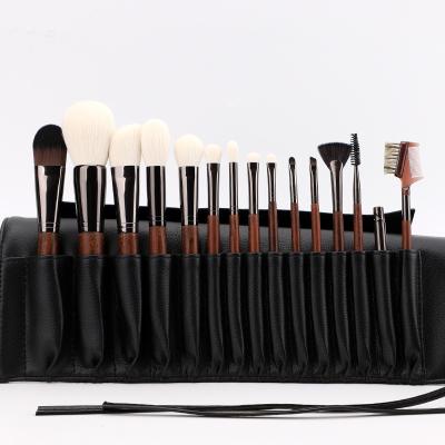 China Angular Blush HZM 15PCS 2021 Hot Selling Luxury Private Label Beauty Tool Cosmetics Makeup Brushes for sale