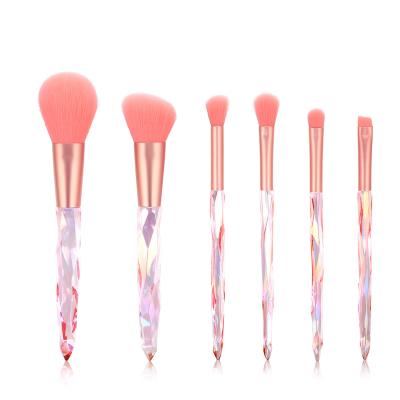 China Makes Apply Makeup HZM 5 PCS Pink Makeup Brushes Professional Makeup Brush Crystal Pen Sets Beauty Tools for sale