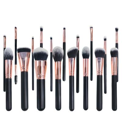 China Angular blush HZM 18pcs custom cosmetic brushes base edge control broom make up reading brush dropshipping for sale