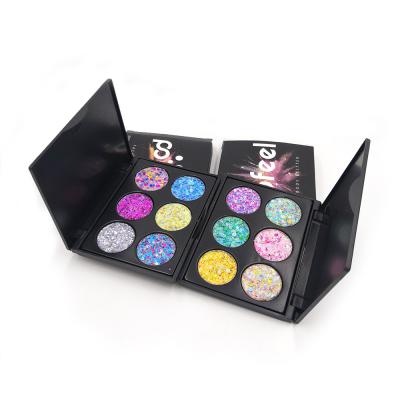 China Wholesale custom cheap private label HZM 6 color waterproof beautyglazed pigmented eyeshadow palette for sale