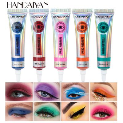 China HZM Factory Waterproof Cosmetic Wholesale 12 Colors Cream Waterproof Single Duochrome Pressed Glitter Makeup Eyeshadow for sale