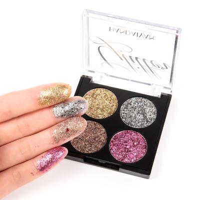 China HZM Waterproof Cosmetics Powder Makeup Loose Glitter Shimmer Eyeshadow Palette for sale