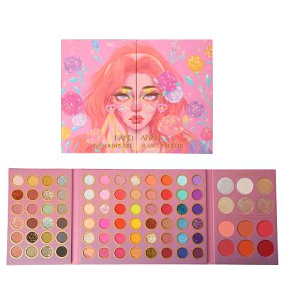 China HZM 84colors Waterproof Costom Your Logo Makeup Eyeshadow Palette Private Label Eyeshadow for sale