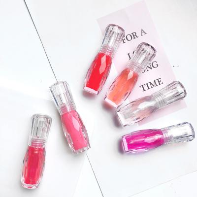 China Custom wholesale private label lip gloss cosmetics lip sunscreen HZM logo clear lip gloss for sale