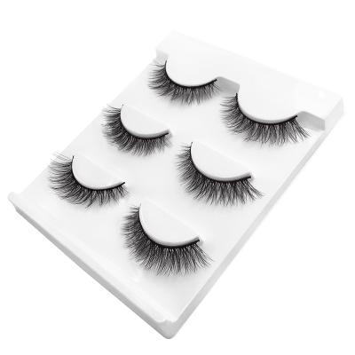 China 3 Pairs Box Natural Soft Faux Mink Eyelashes In Los Angeles Private Label Korea Mink Eyelash 3d Silk Private Genuine Mink New Lashes Wholesale for sale