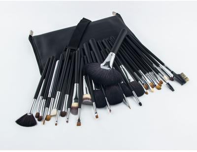 China Angular Blush HZM 32Pcs Custom Logo Professional Face Makeup Brushes Wholesale High Quality Cosmetics Brush Synthetic Hair Faux Stone Set for sale