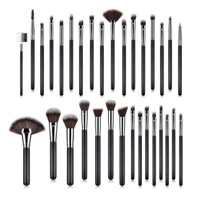 China Angular Blush HZM 32 Piece Large Fan Foundation Brush Brochas Makeup Make Up Cosmetics Sweep Makeup Edge Brushes for sale