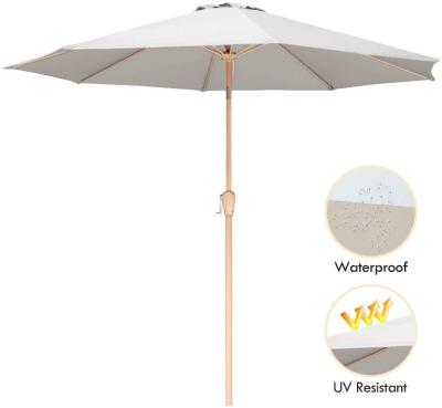 China Garden Beach Sun Parasol EUROPEAN Beige Folding Umbrella for sale