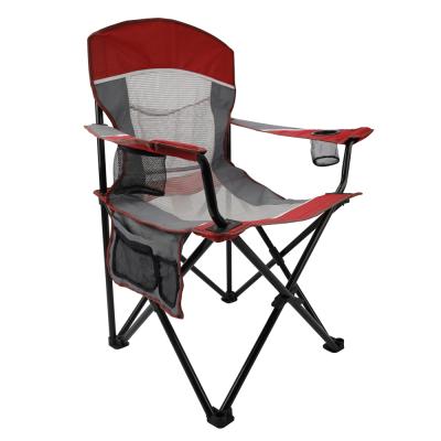 China Modern Light Weight Luxury Foldable Heavy Duty Camping Chairs With Side Pocket for sale