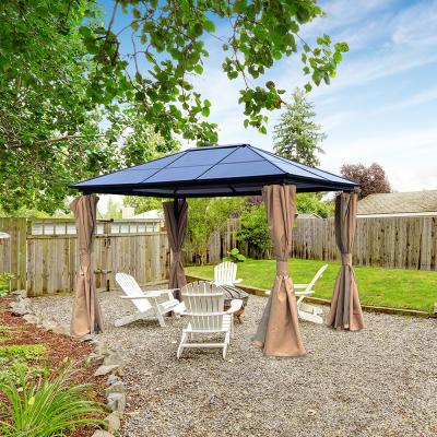 China Patio House Outdoor 3 x 3/3 x 4 Patio Tent Hard Top Outdoor Gazebos Cheap Manufacture Waterproof Aluminum for sale