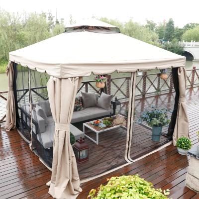 China Outdoor Tent Roman Gazebos Plant BBQ Garden Indoor/Outdoor Cheap Growth Aluminum Fabric With Insect Net for sale