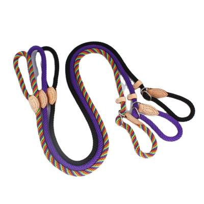 China Thoughtful Adjustable Dog Pet Rope Products Slip Leash Lead Training Collar Nylon Training Armor Dog Leash for sale