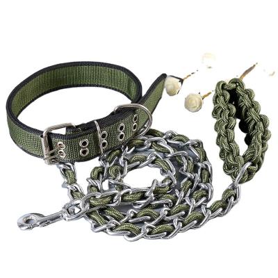 China Wholesale Custom Logo Heavy Duty Heavy Duty Cast Iron Dog Link Chain Metal Iron Dog Collar Cuban Chain for sale