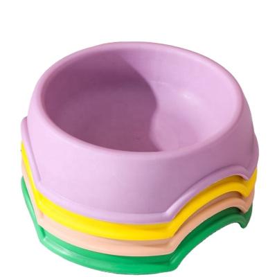 China Sustainable Wholesale Plant More Color Round Plastic Dog Bowl for sale