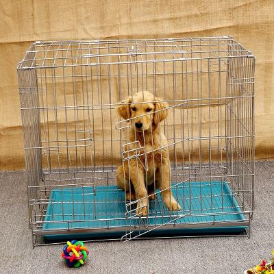 China Best Quality Breathable Pet Large Folding Wire Pet Crates For Large Dog Cat House Metal Dog Crate for sale