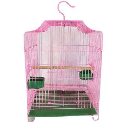 China Factory Direct Sales 2000 Breathable In Stock Small Ornamental Iron Metal Canary Yellow Bird Cage for sale