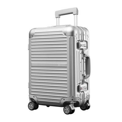 China High Quality Aluminum Aluminum Trolley Case For Easy Travel Airplane Luggage With Telescopic Handle for sale