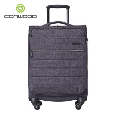 China Hot Sale 2020 Newest Design Travel Luggage Suitcase Hot Polyester Soft Spinner Four Wheels Unisex Reasonable Price, Spinner System Reasonable Price for sale