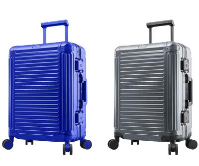 China New Style Aluminum 20 24 28 Inch Suitcases Sets 100% Aluminum Alloy Luggage Travel Carry-on Set for sale