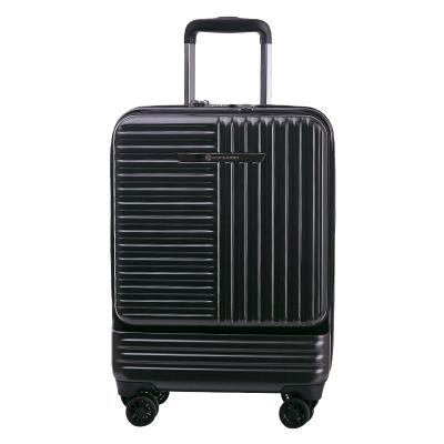 China Front Open ABS Luggage Carry On Luggage With USB Business Suitcase ABS PC Luggage for sale