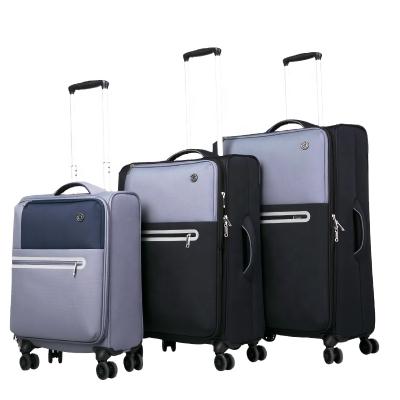 China Polyester 3pcs 360 Degree Soft Spinner TSA Lock Luggage Set 2021 for sale