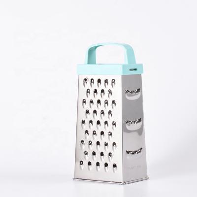 China 8 Inch Stainless Steel Cheese Hand Box Grater Safety Guard Vegetable Slicer With Handle for sale