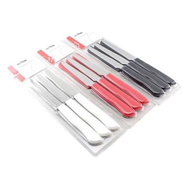 China Sustainable Kitchen Knife With PP Handle And Serration Blade 6pcs Steak Knives for sale