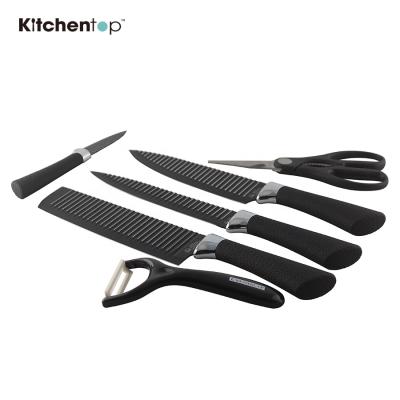 China Amazon Stocked Hot Sale 6pcs Wavy Blade Kitchen Knife for sale