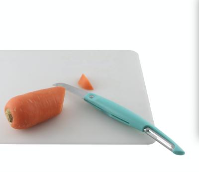 China Stocked Plastic Home Gadgets Handle Stainless Steel Blade 2 In 1 Knife And Peeler for sale