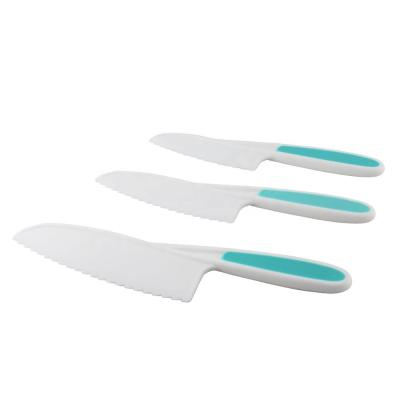 China 3pcs Children's Kitchen Cake Stocked Plastic Knife for sale