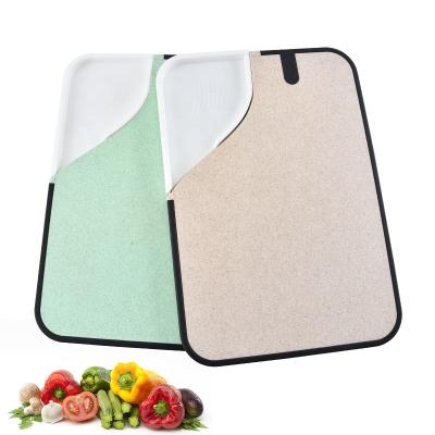 China Non - Moldy Design Sustainable Wheat Straw Special Eco - Friendly Cutting Board With Grind for sale