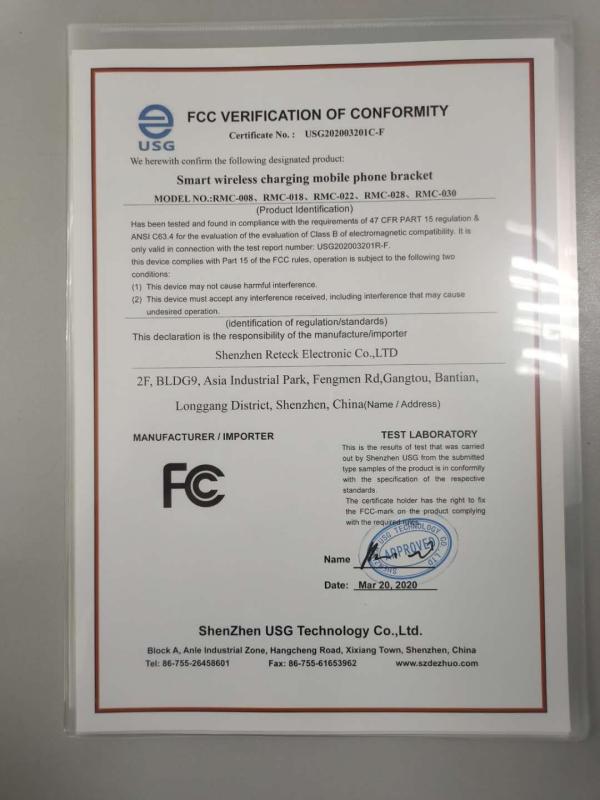 FCC - Shenzhen Ruitek Electronics Co., Ltd.