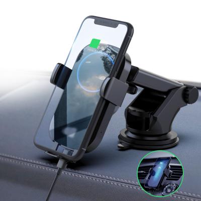 China Convenient Accessories Car Mobile Phone Charger Stand 15W Wireless Radio Charging Smartphone for sale